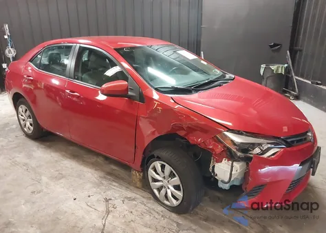 2016 Toyota Corolla Le из США, поврежденный, VIN 2T1BURHEXGC712095